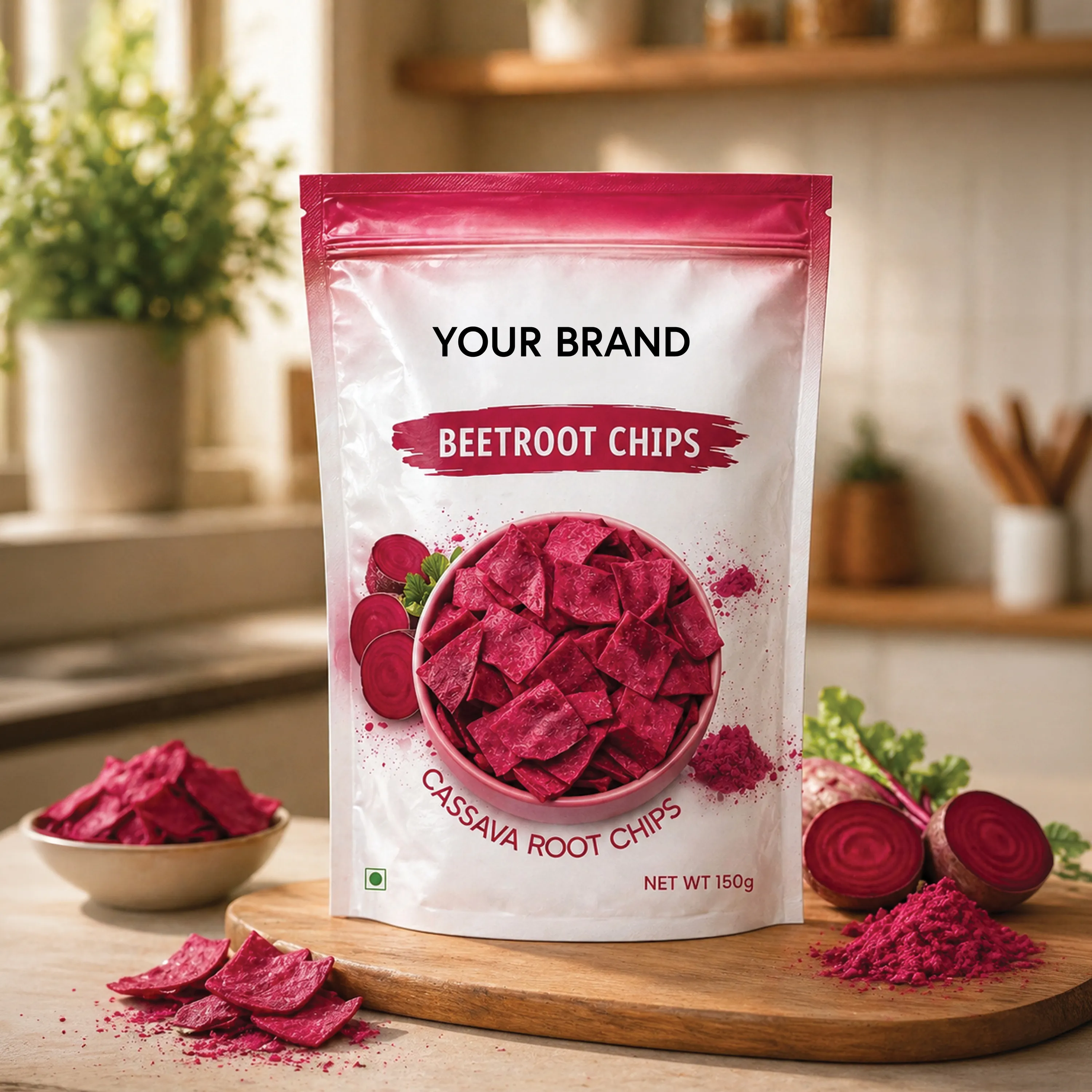 Beetroot Baked Chips